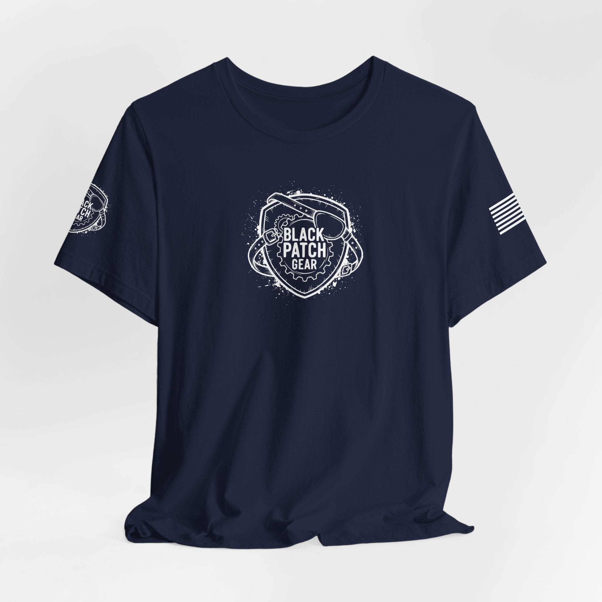 Black Patch Gear Logo (White)