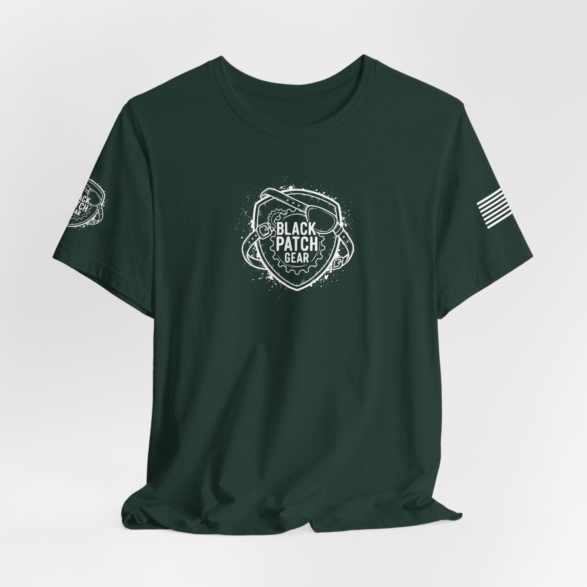 Black Patch Gear Logo (White)